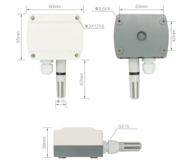 LED display wall mounted temperature and humidity transmitter(pic2)