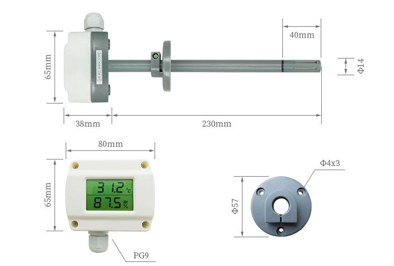 Pipeline temperature and humidity transmitter(pic2)